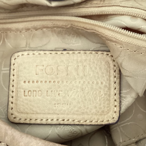 Fossil laser cut yellow leather handbag purse medium size - Picture 5 of 14